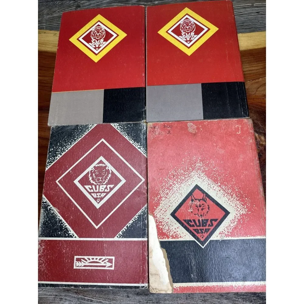 BSA Cub Scout Book Lot of 4 Vtg‎ 1950s Wolf Lion Webelos Boy Scouts America